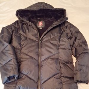 Black Hooded Puffer Jacket